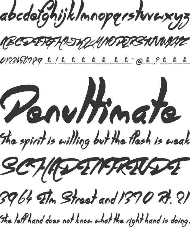 Angel Warriors font preview