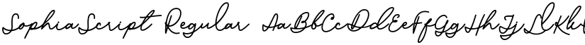 SophiaScript Regular font