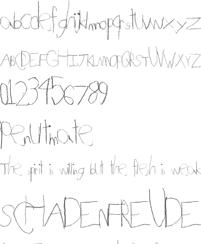 FlavoredCrayons font preview
