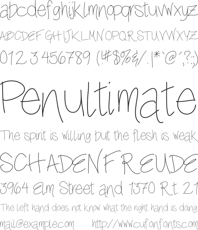 LullaBelle font preview