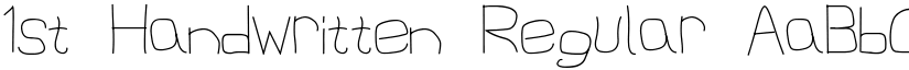 1st Handwritten Regular font