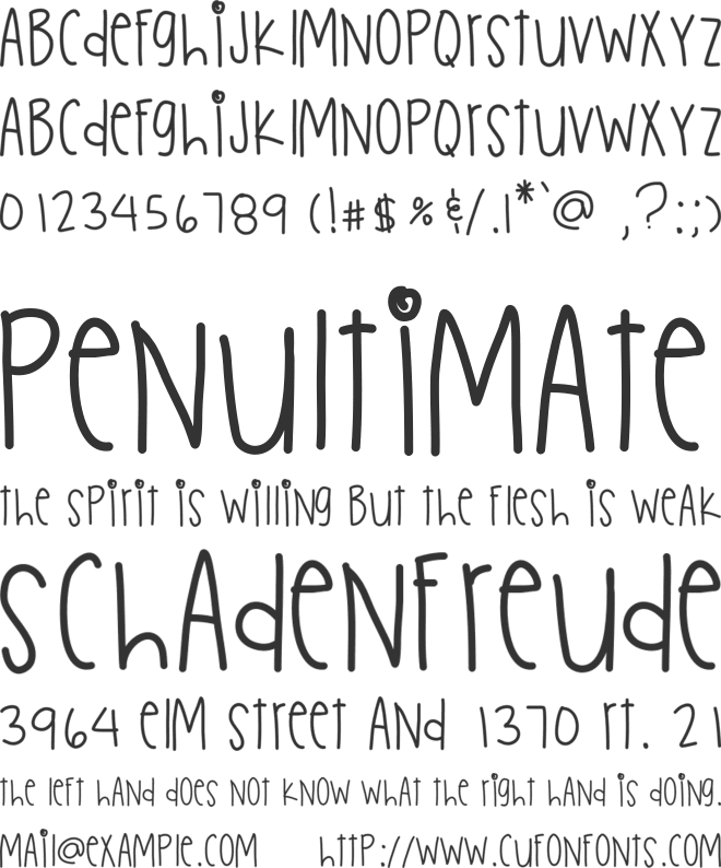 PotionFushia font preview