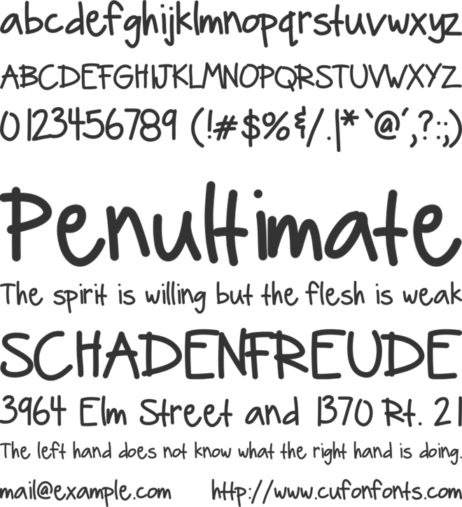 HelloBoomerang font preview