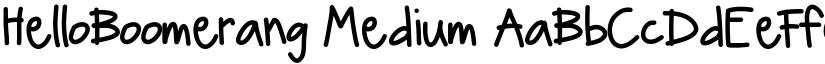 HelloBoomerang Medium font