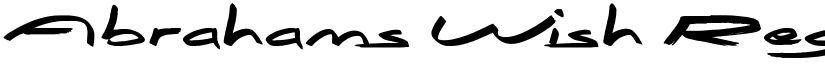 Abrahams Wish Regular font