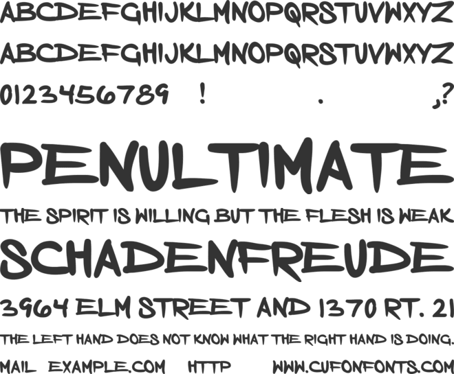 Born Addict font preview