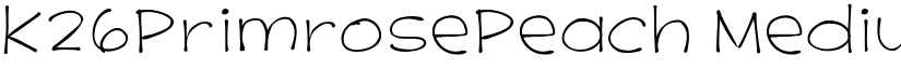 K26PrimrosePeach Medium font