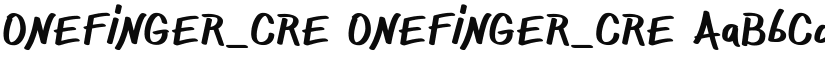 ONEFINGER_CRE ONEFINGER_CRE font
