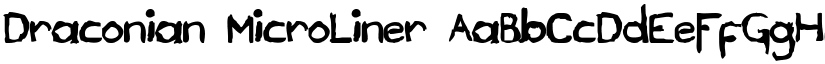 Draconian MicroLiner font