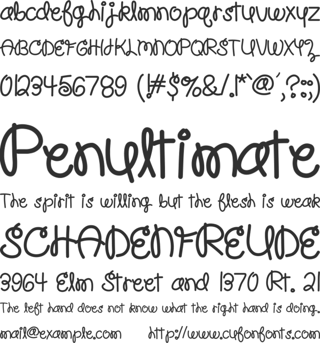 HelloPoolNoodle font preview