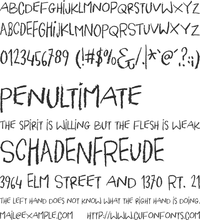 Pigeon Wing DEMO font preview