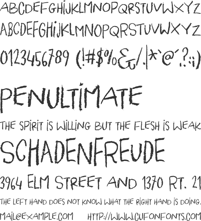 Pigeon Wing DEMO font preview