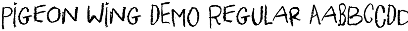 Pigeon Wing DEMO Regular font