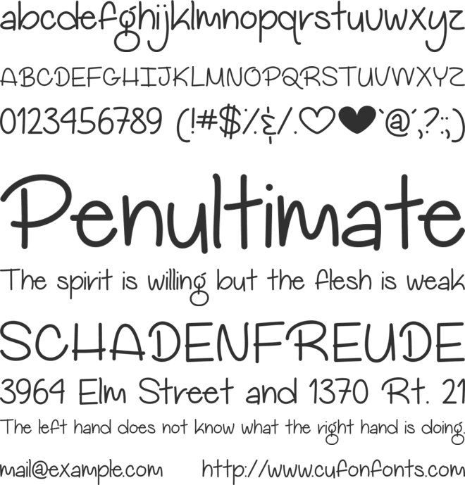 My Big Heart Demo font preview
