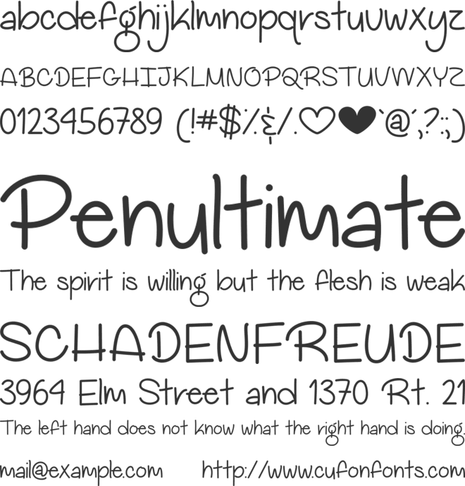 My Big Heart Demo font preview