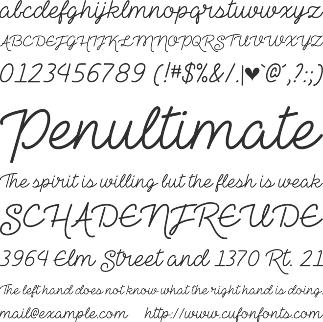 The Heart Maze Demo font preview