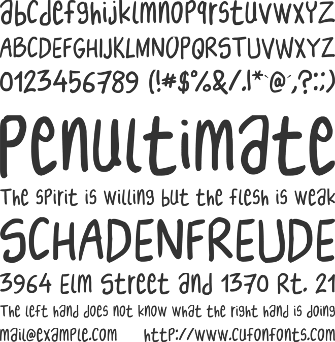 NikoFont font preview