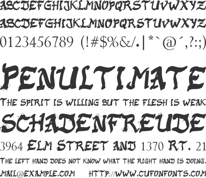 Raslani Kaplash font preview