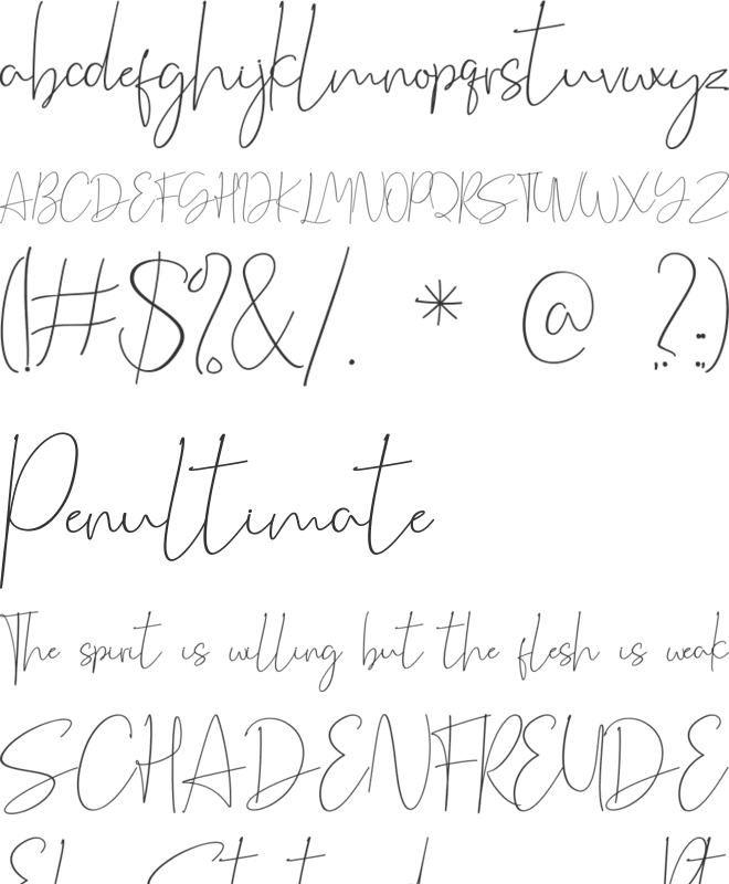 Cellina font preview