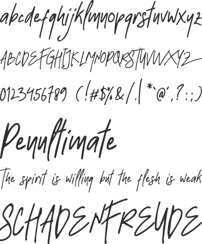 Strawline font preview