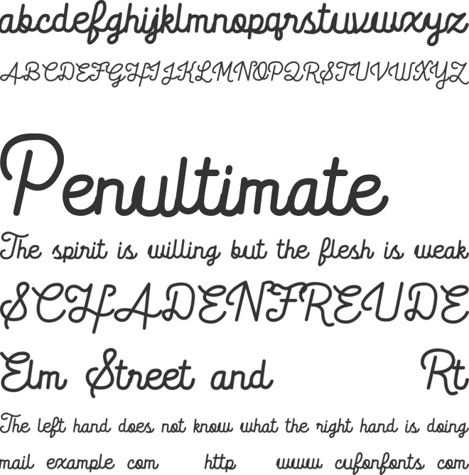 Bridette Demo font preview
