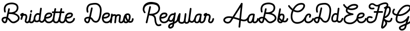 Bridette Demo Regular font