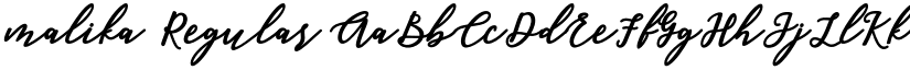 malika Regular font
