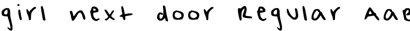 girl next door Regular font