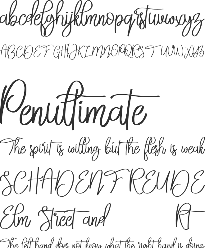 Badass Holliday Demo font preview