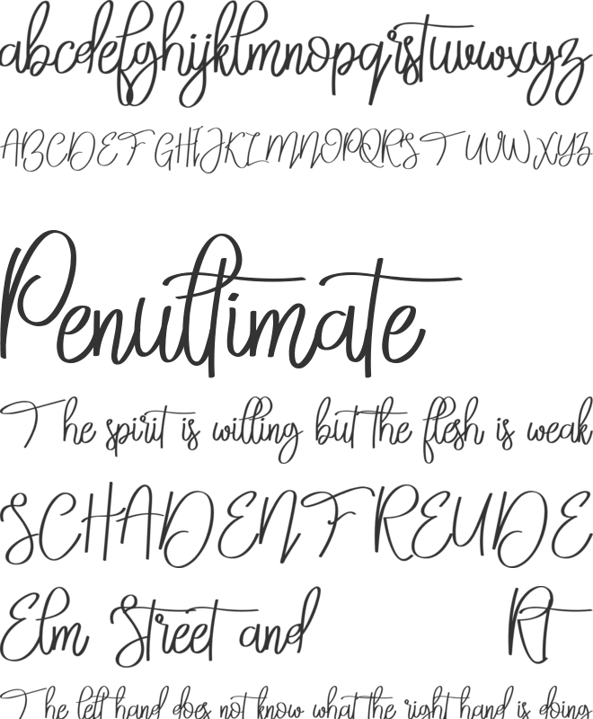 Badass Holliday Demo font preview