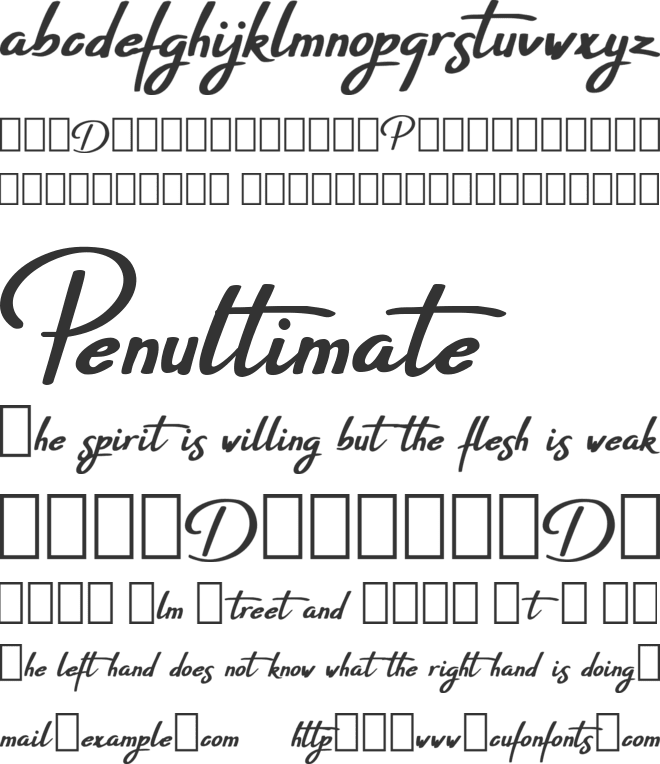 Pepitas font preview