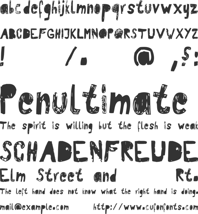 RvD Patterson font preview