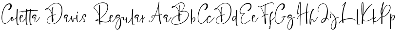 Coletta Davis Regular font