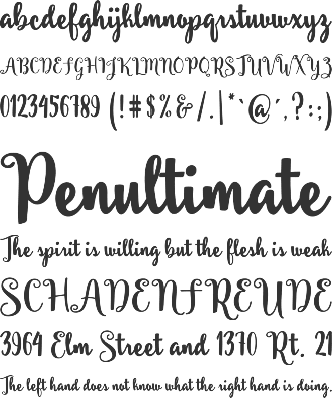 Davina Sichelle font preview