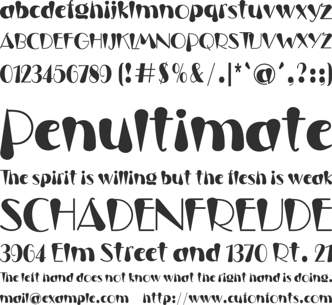 Dino Party font preview
