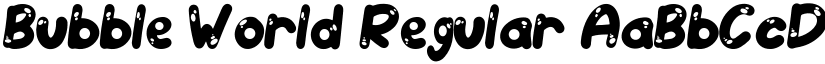 Bubble World Regular font