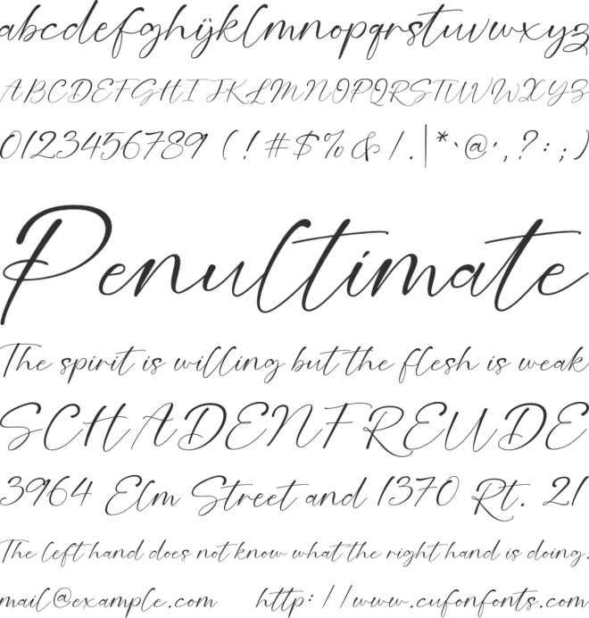 Eilee Smith font preview