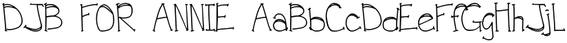 DJB FOR ANNIE font