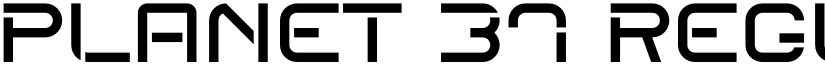 Planet 37 Regular font