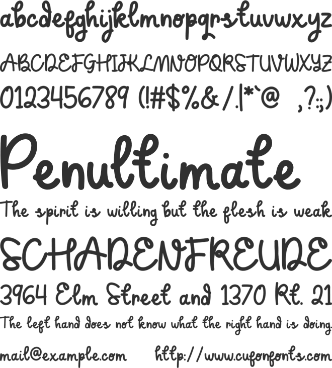 Sound Of Nature font preview