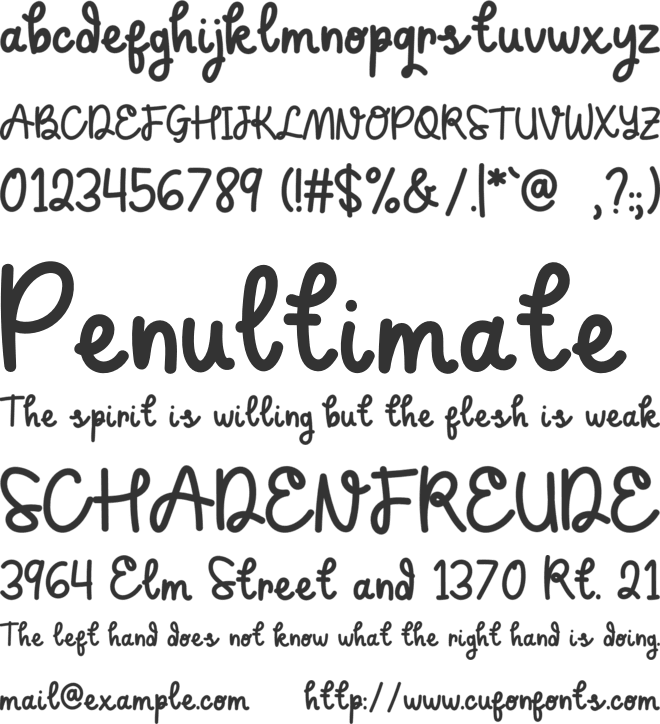 Sound Of Nature font preview