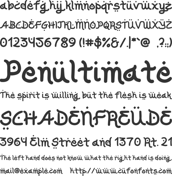 Musandam font preview
