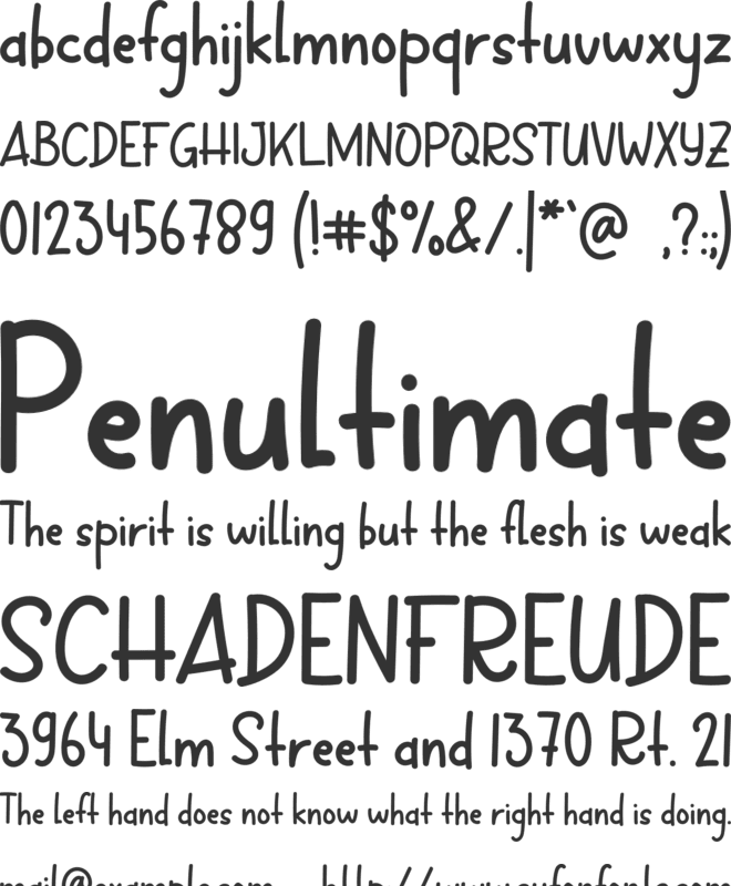 Claire Story font preview