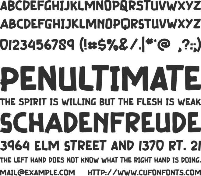 Paint On The Wall font preview