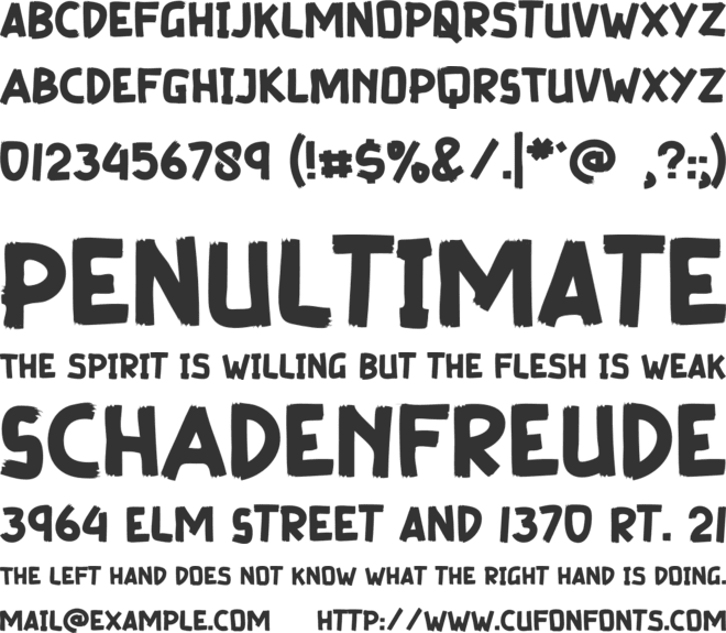 Paint On The Wall font preview