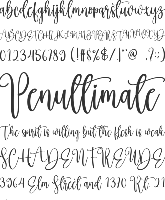 Freshtea font preview