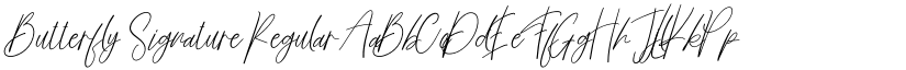 Butterfly Signature Regular font