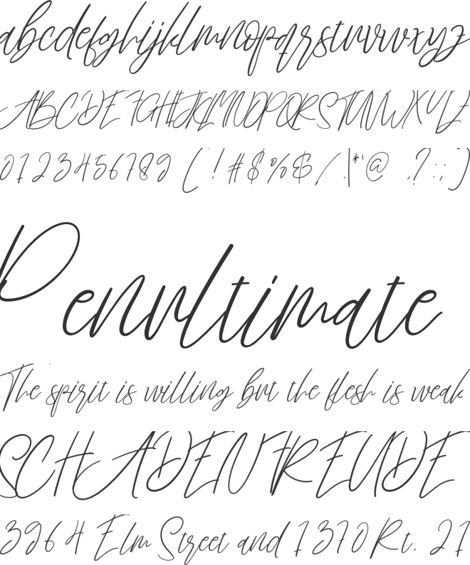 Brillian Signature font preview