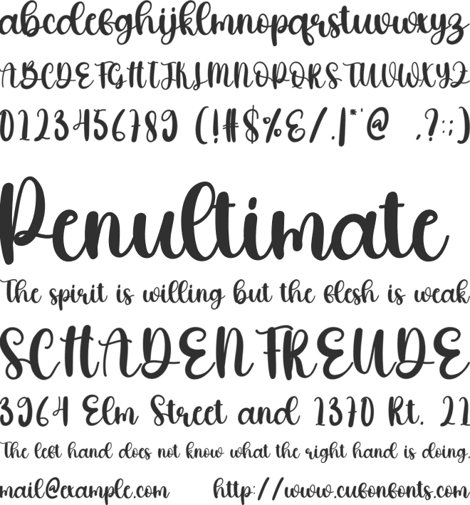 Handheld font preview