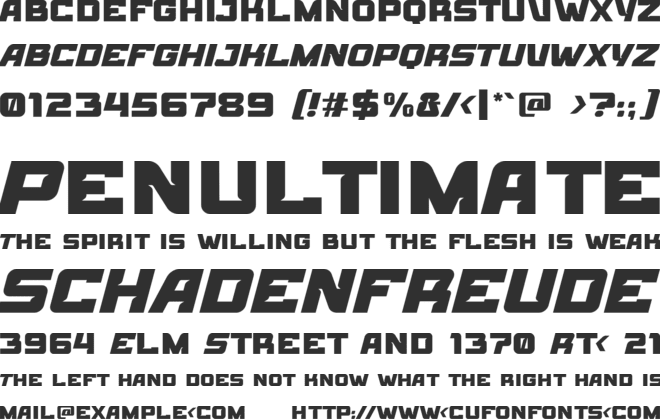 Torque-Master font preview